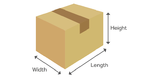 Maximum parcel dimensions measurements