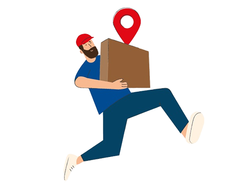 postie carrying parcel illustration