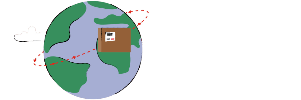 globe with orbit illustration