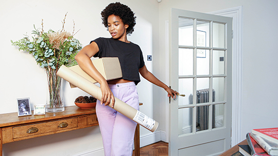 consumer woman with parcels
