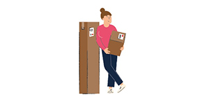 Woman with parcels
