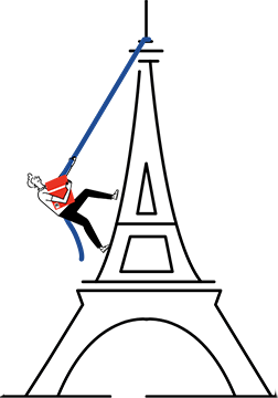 Eiffel Tower Pisa Tower illustration